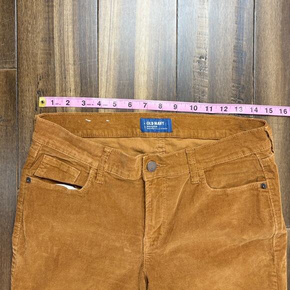 Size 10 Old Navy Tan/Golden Brown Rockstar High Rise Corduroy Pants Slacks - Picture 2 of 9